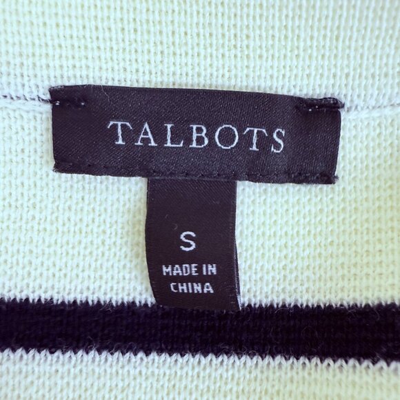 Talbots Striped Sweater Cotton Blazer Knit Jacket | Size S - Picture 4 of 8